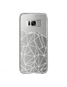 Coque Samsung S8 Lignes Grilles Grid Abstract Blanc...