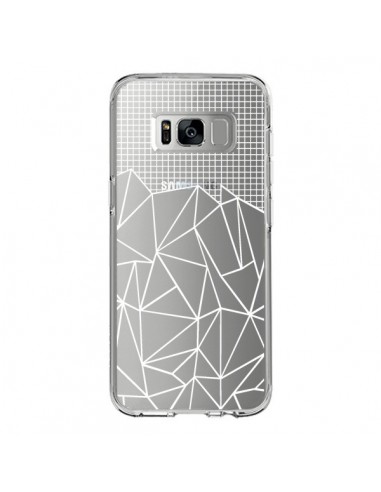 Coque Samsung S8 Lignes Grilles Grid Abstract Blanc Transparente - Project M
