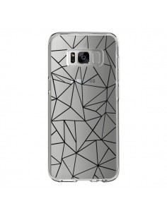 Coque Samsung S8 Lignes Triangles Grid Abstract Noir...