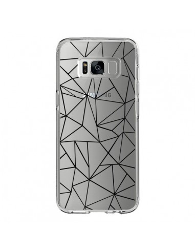 Coque Samsung S8 Lignes Triangles Grid Abstract Noir Transparente - Project M