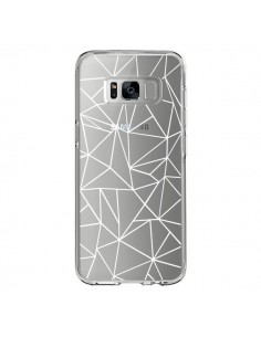 Coque Samsung S8 Lignes Triangles Grid Abstract Blanc...