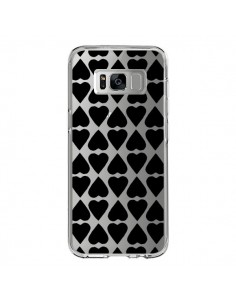 Coque Samsung S8 Coeurs Heart Noir Transparente - Project M