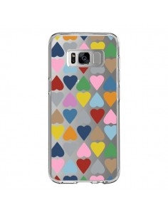 Coque Samsung S8 Coeurs Heart Couleur Transparente -...