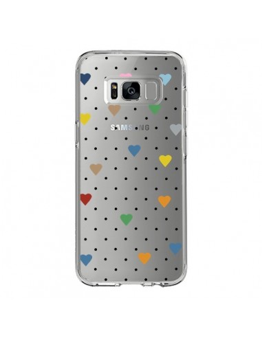 Coque Samsung S8 Point Coeur Coloré Pin Point Heart Transparente - Project M