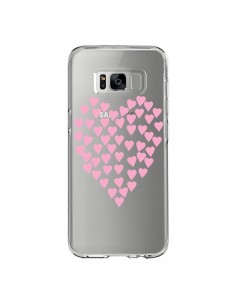 Coque Samsung S8 Coeurs Heart Love Rose Pink Transparente...