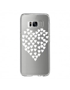 Coque Samsung S8 Coeurs Heart Love Blanc Transparente -...