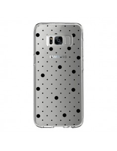 Coque Samsung S8 Point Noir Pin Point Transparente -...