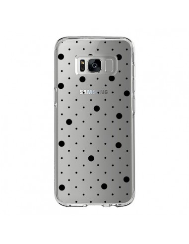 Coque Samsung S8 Point Noir Pin Point Transparente - Project M