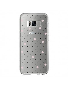 Coque Samsung S8 Point Rose Pin Point Transparente -...
