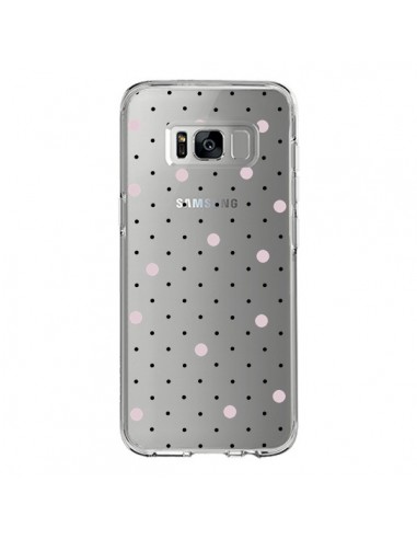 Coque Samsung S8 Point Rose Pin Point Transparente - Project M