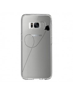 Coque Samsung S8 Travel to your Heart Noir Voyage Coeur...
