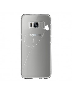 Coque Samsung S8 Travel to your Heart Blanc Voyage Coeur...