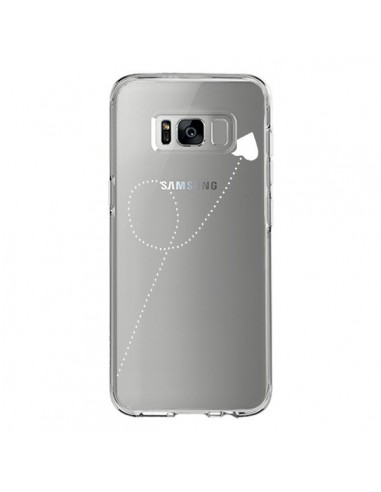 Coque Samsung S8 Travel to your Heart Blanc Voyage Coeur Transparente - Project M