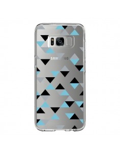 Coque Samsung S8 Triangles Ice Blue Bleu Noir...