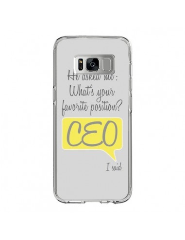 Coque Samsung S8 What's your favorite position CEO I said, jaune - Shop Gasoline