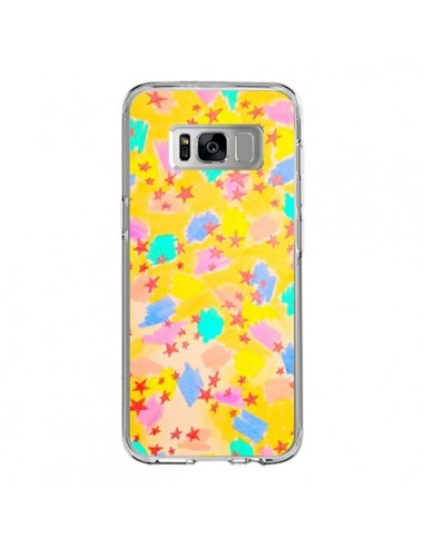 Coque Samsung S8 Stars Etoiles Jaunes - Ebi Emporium