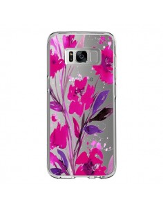 Coque Samsung S8 Roses Fleur Flower Transparente - Ebi...