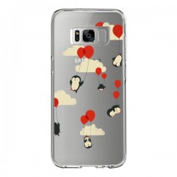 Coque Samsung S8 Pingouin Ciel Ballons Transparente - Jay...