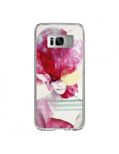 Coque Samsung S8 Bright Pink Portrait Femme - Jenny Liz Rome