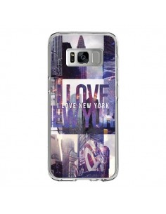 Coque Samsung S8 I love New Yorck City violet - Javier...