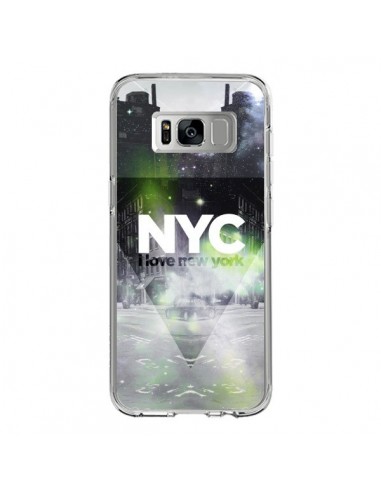 Coque Samsung S8 I Love New York City Vert - Javier Martinez