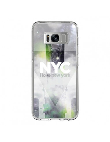 Coque Samsung S8 I Love New York City Gris Vert - Javier Martinez