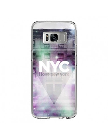 Coque Samsung S8 I Love New York City Violet Vert - Javier Martinez