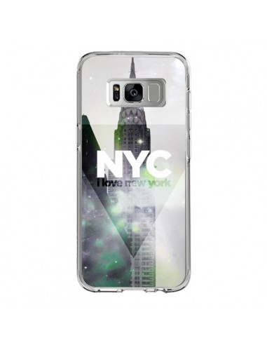 Coque Samsung S8 I Love New York City Gris Violet Vert - Javier Martinez