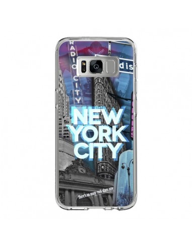 Coque Samsung S8 New York City Buildings Bleu - Javier Martinez