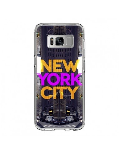 Coque Samsung S8 New York City Orange Violet - Javier Martinez