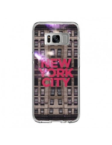 Coque Samsung S8 New York City Buildings Rouge - Javier Martinez