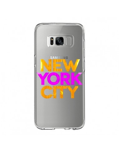 Coque Samsung S8 New York City NYC Orange Rose Transparente - Javier Martinez