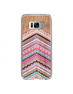 Coque Samsung S8 Purple Chevron Wild Wood Bois Azteque...