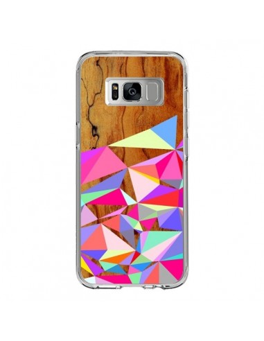 Coque Samsung S8 Wooden Multi Geo Bois Azteque Aztec Tribal - Jenny Mhairi