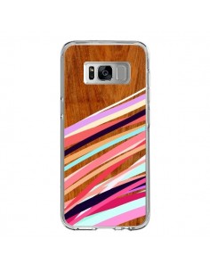Coque Samsung S8 Wooden Waves Coral Bois Azteque Aztec...