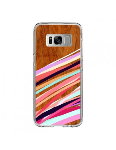 Coque Samsung S8 Wooden Waves Coral Bois Azteque Aztec Tribal - Jenny Mhairi