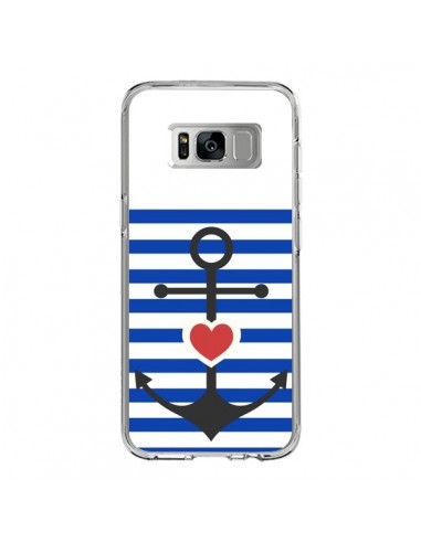 Coque Samsung S8 Mariniere Encre Marin Coeur - Jonathan Perez