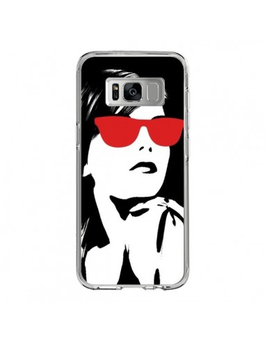 Coque Samsung S8 Fille Lunettes Rouges - Jonathan Perez