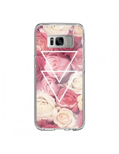 Coque Samsung S8 Roses Triangles Fleurs - Jonathan Perez