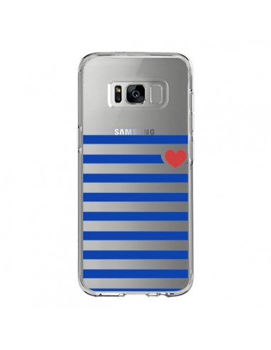 Coque Samsung S8 Mariniere Coeur Love Transparente - Jonathan Perez
