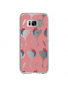 Coque Samsung S8 Flamant Rose Flamingo Transparente -...