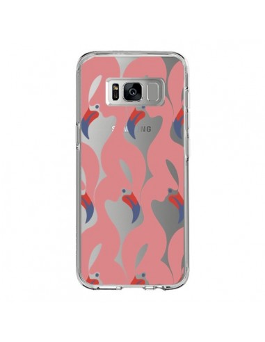 Coque Samsung S8 Flamant Rose Flamingo Transparente - Dricia Do