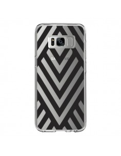 Coque Samsung S8 Geometric Azteque Noir Transparente -...