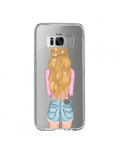 Coque Samsung S8 Blonde Don't Care Transparente - kateillustrate