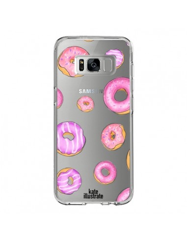 Coque Samsung S8 Pink Donuts Rose Transparente - kateillustrate