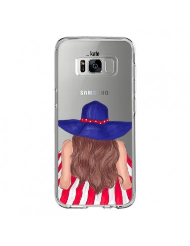 Coque Samsung S8 Beah Girl Fille Plage Transparente - kateillustrate