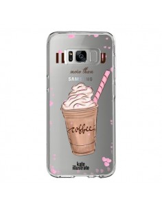Coque Samsung S8 I love you More Than Coffee Glace Amour...