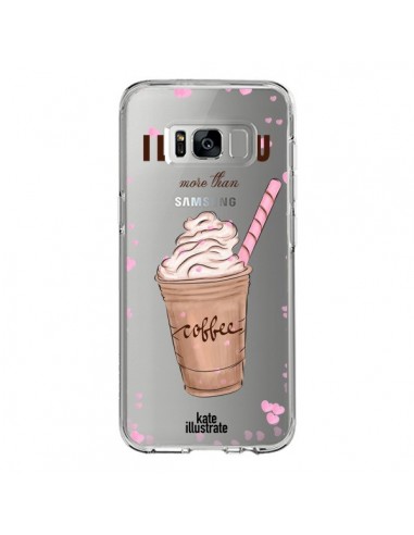 Coque Samsung S8 I love you More Than Coffee Glace Amour Transparente - kateillustrate