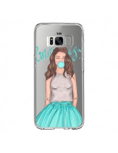 Coque Samsung S8 Bubble Girls Tiffany Bleu Transparente -...