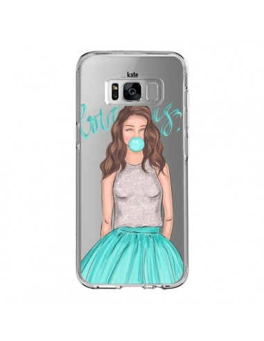Coque Samsung S8 Bubble Girls Tiffany Bleu Transparente - kateillustrate